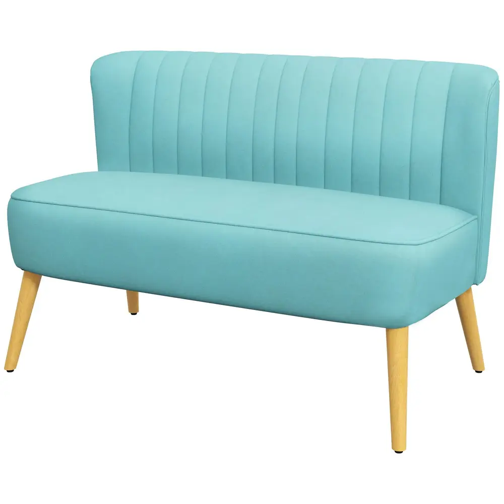 Soffa Retro Design 2-sits Soffa Träben 117cm x 56,5cm x