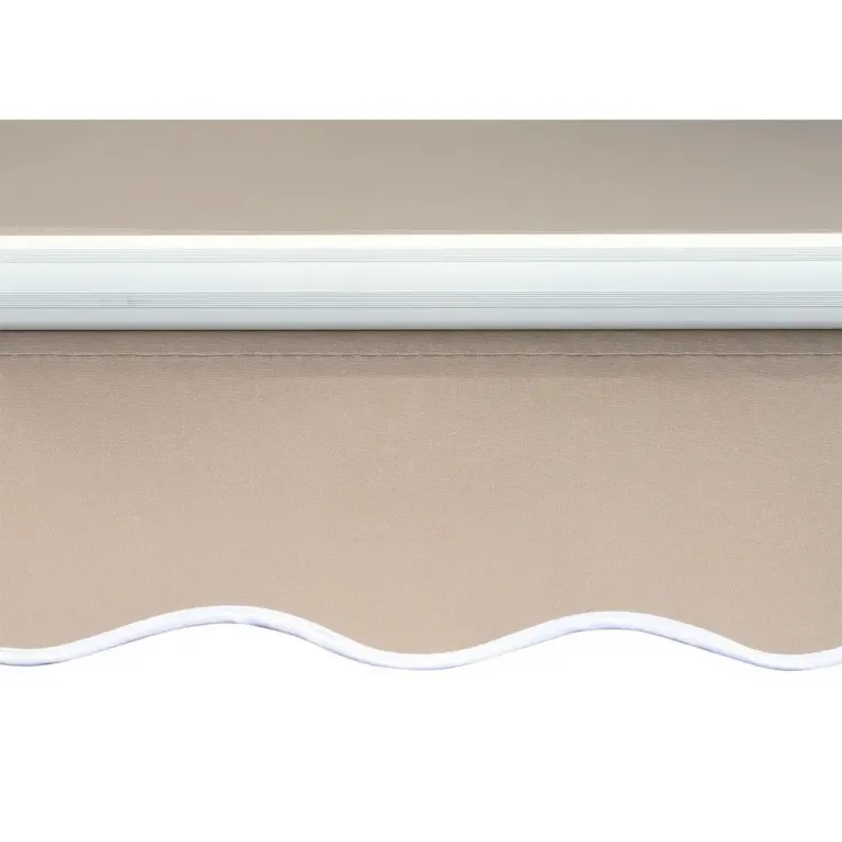 Vikarmsmarkis Beige Polyester Aluminium Uteplatsmarkis 3 m