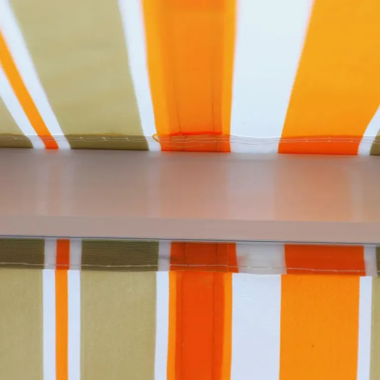 Vikarmsmarkis med Handvev Gulbeige Aluminium Utfällbar