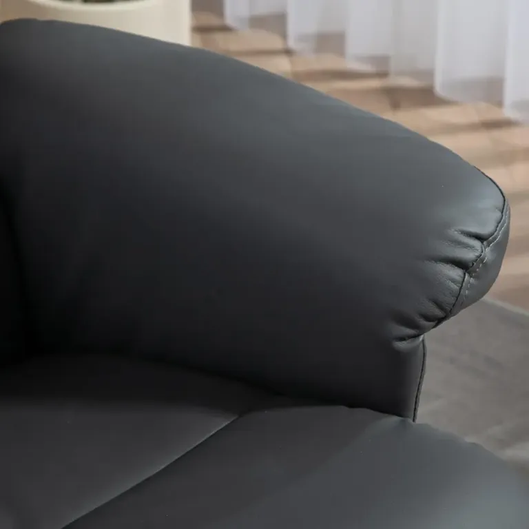 Vilstol med Fotpall 145° Lutande Ryggstöd 360° Vridbar Relax Fåtölj