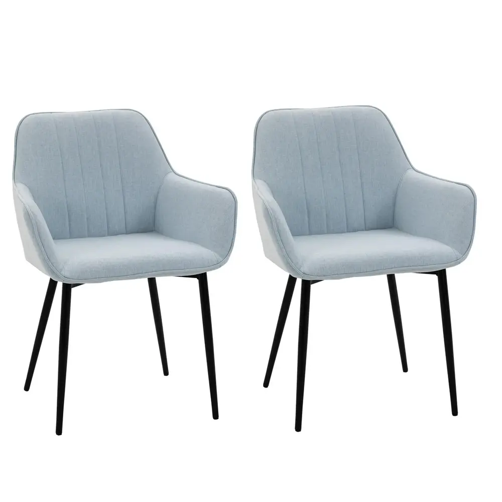 Matsalsstolar i Linnetyg 2-Pack 59,5 x 56,5 x 81 Cm