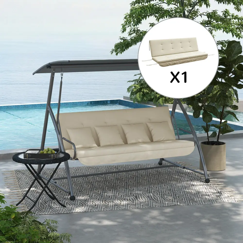 Dyna till Hammock 3-Sits Sittdyna med Ryggstöd 170 Cm
