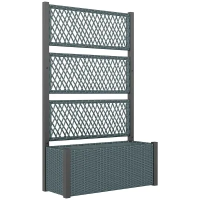 Odlingskrage med Rankgitter i Rottinglook 90 x 35 x 148 cm