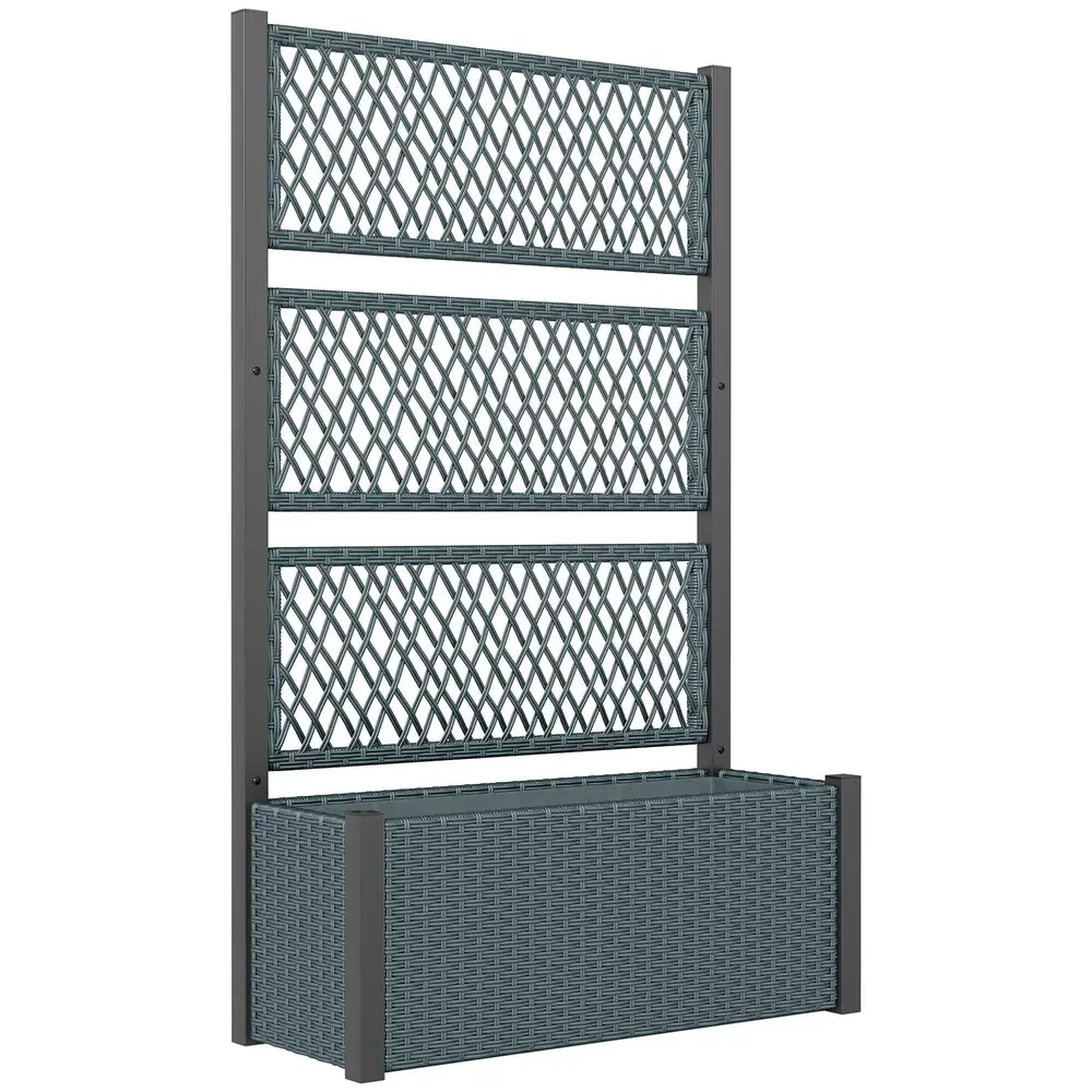 Odlingskrage med Rankgitter i Rottinglook 90 x 35 x 148 Cm