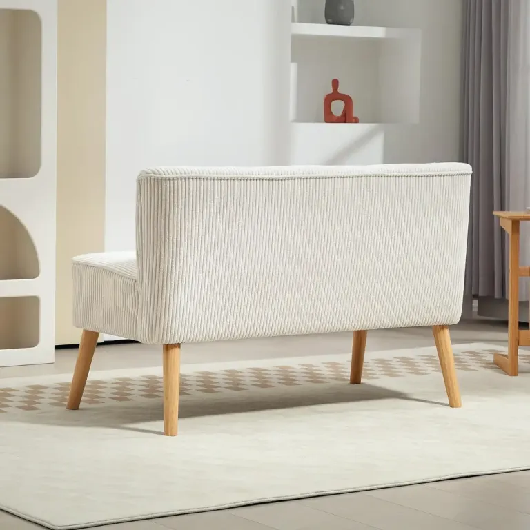 Soffa Loveseat 2-Sits Krämvit 117 x 56,5 x 77 cm