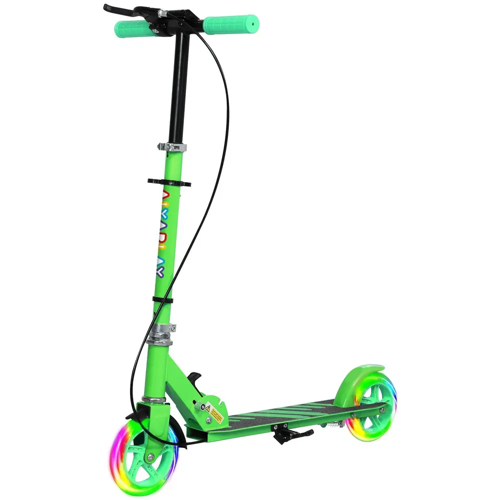 Sparkcykel Barnsparkcykel Hopfällbar Grön av Metall