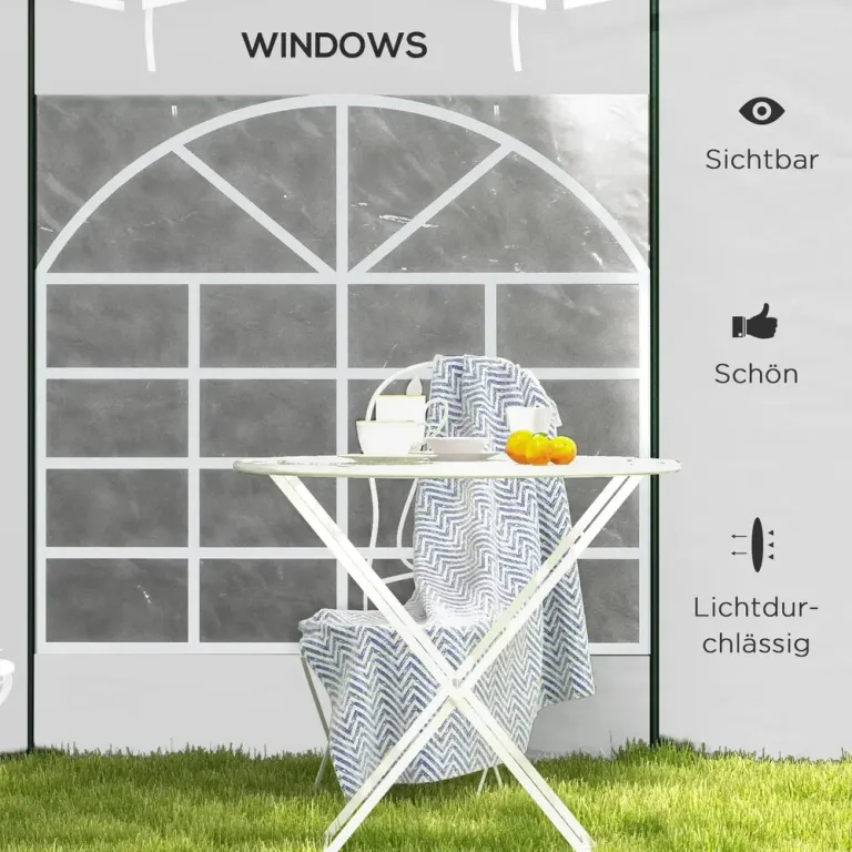 Paviljonggardiner 2-pack med Fönster och Dörrar 3 x 3 m