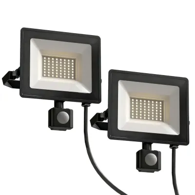 Arbetslampa 50 w Svart Aluminium och Glas