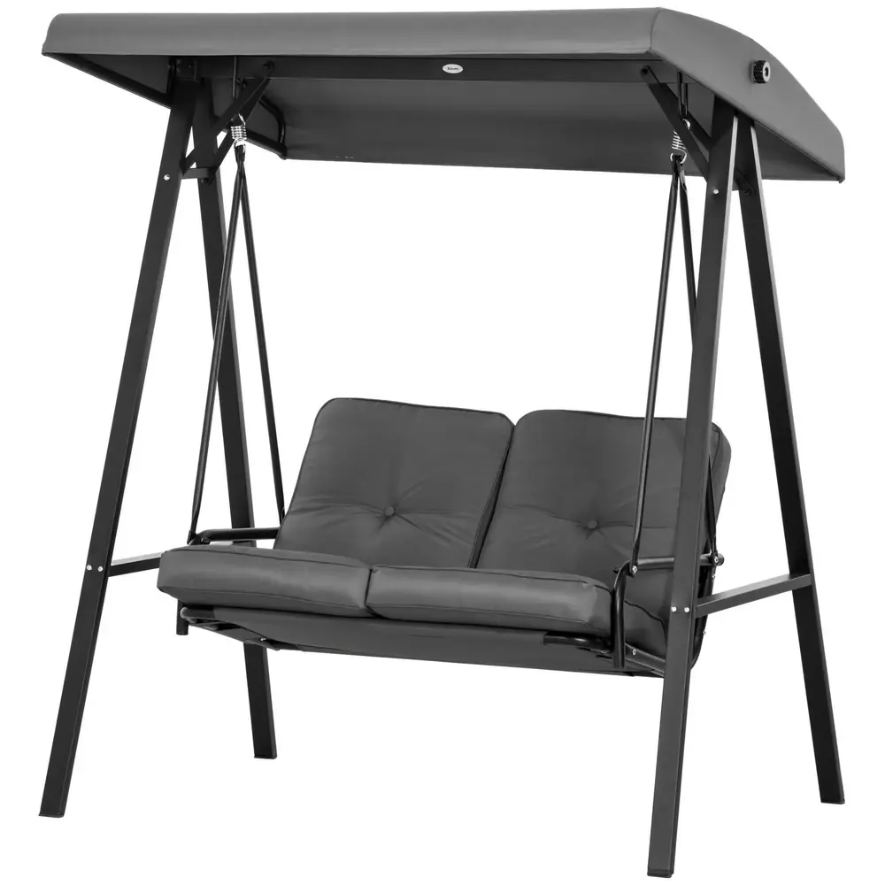 Trädgårdsgunga Hammock Mörkgrå 145 x 116 x 172 Cm