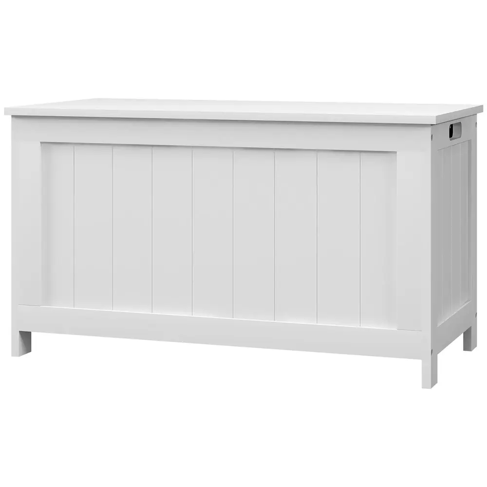 Förvaringslåda Utrustningslåda Vit av Trä 81 x 40 x 46 Cm