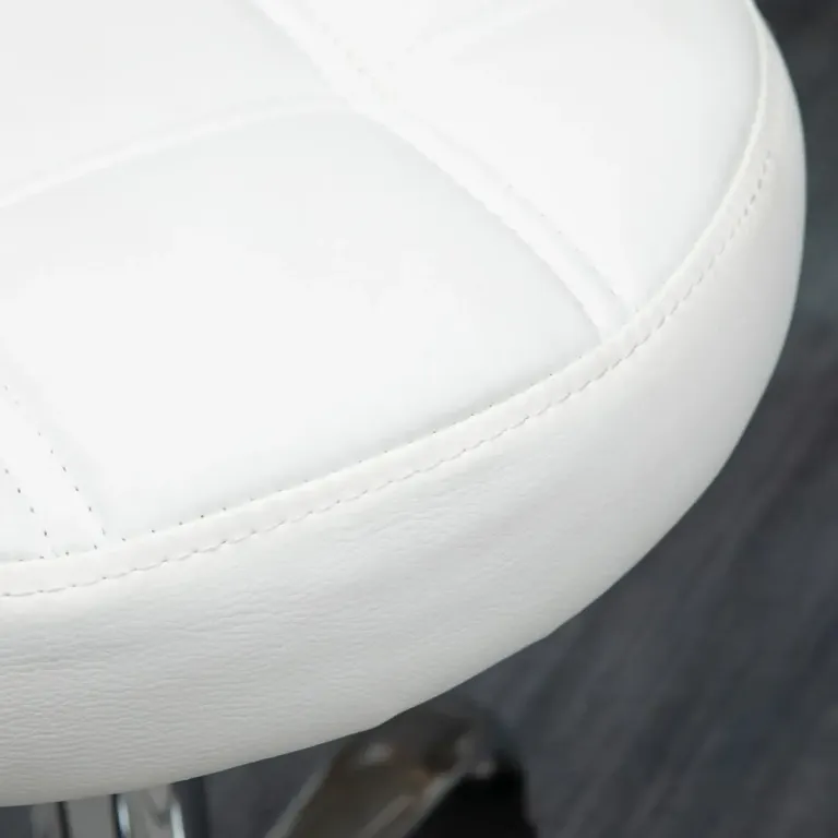 Vridbar Salongspall Höjdjusterbar –63 cm Silver Arbetspall Hjul