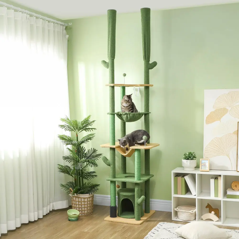 Klösträd Grön av Sisal och Plysch 225-255 cm