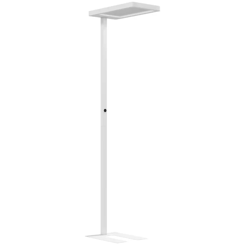 Golvlampa LED Dimbar Vit Metall och Plast för Läshörna