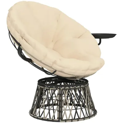Papasan Stol i Rotting 360° Roterbar Flätad Ø90 cm