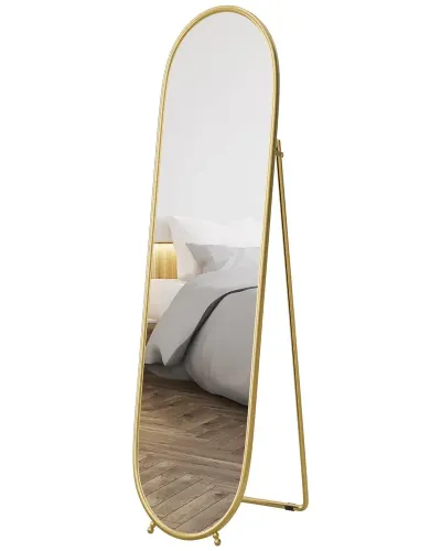 Helfigursspegel Väggspegel Guld av Metall 160 x 40 cm