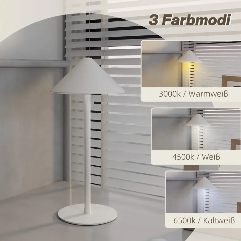 LED Bordslampa med USB-Kabel Touch Switch Batteridriven Pekkontroll