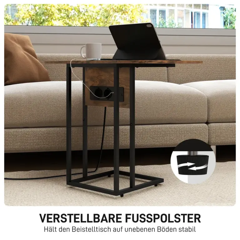 Sidobord Hopfällbart med USB-Portar Format Industriellt Laddstation