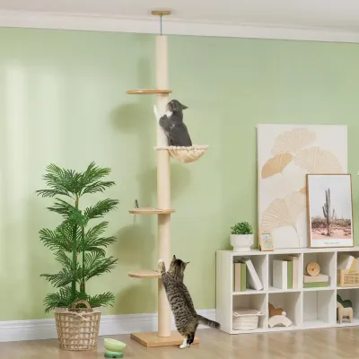 Klösträd Takhög Ek Krämvit av Plysch och Trä för 230-250 cm