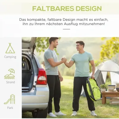 Campingstol Moonchair Hopfällbar Gul av Tyg och Metall