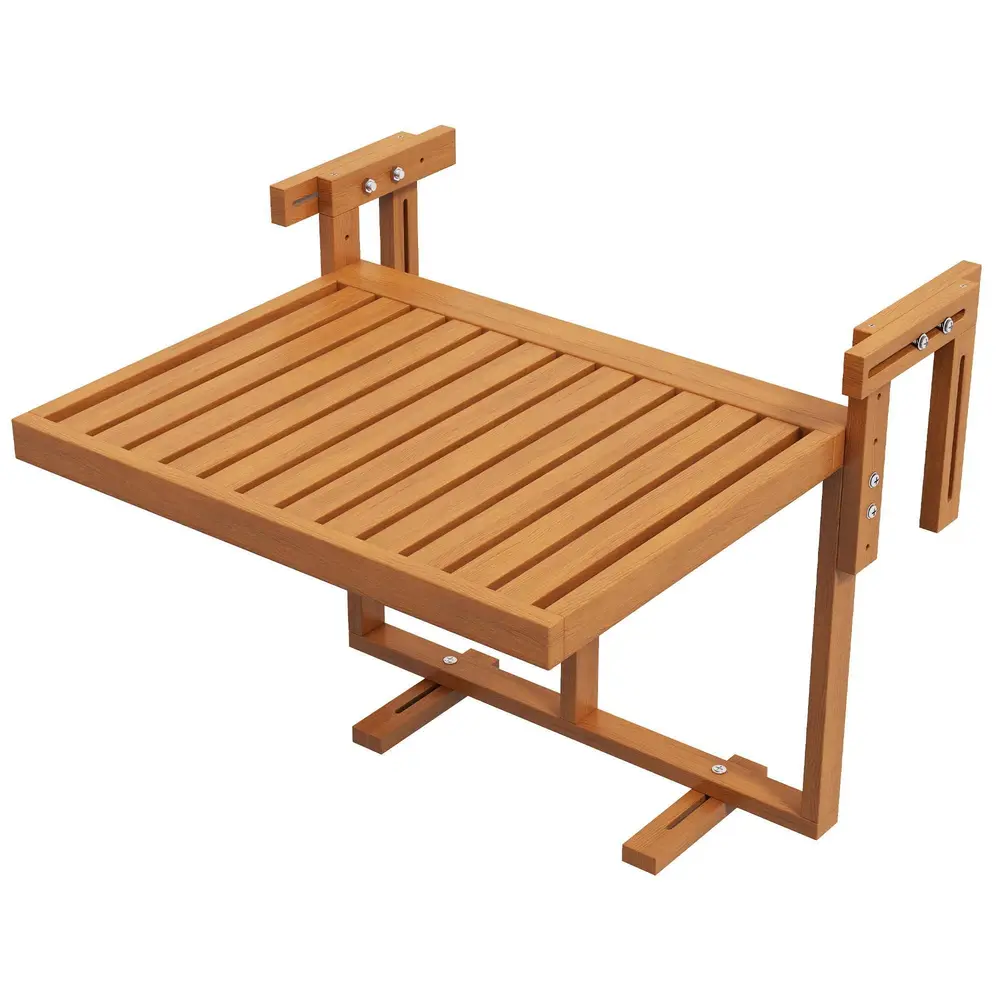 Balkongbord Hängbord Teak av Furu Fällbart 68 x 65 Cm