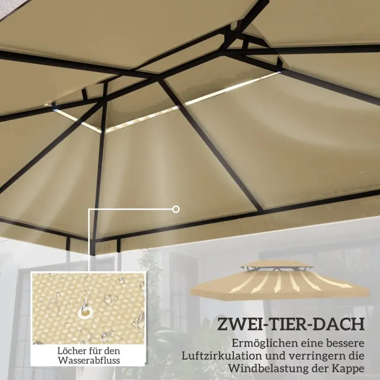 Paviljontak Prisvärd Beige för Paviljong som 3 x 4 m
