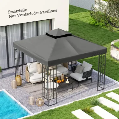 3 x 3m Gazebo Ersättningstak Ersättningspresenning