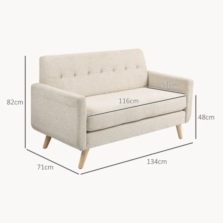 2-Sits Soffa Bekväm Beige Hudvänligt Serenity