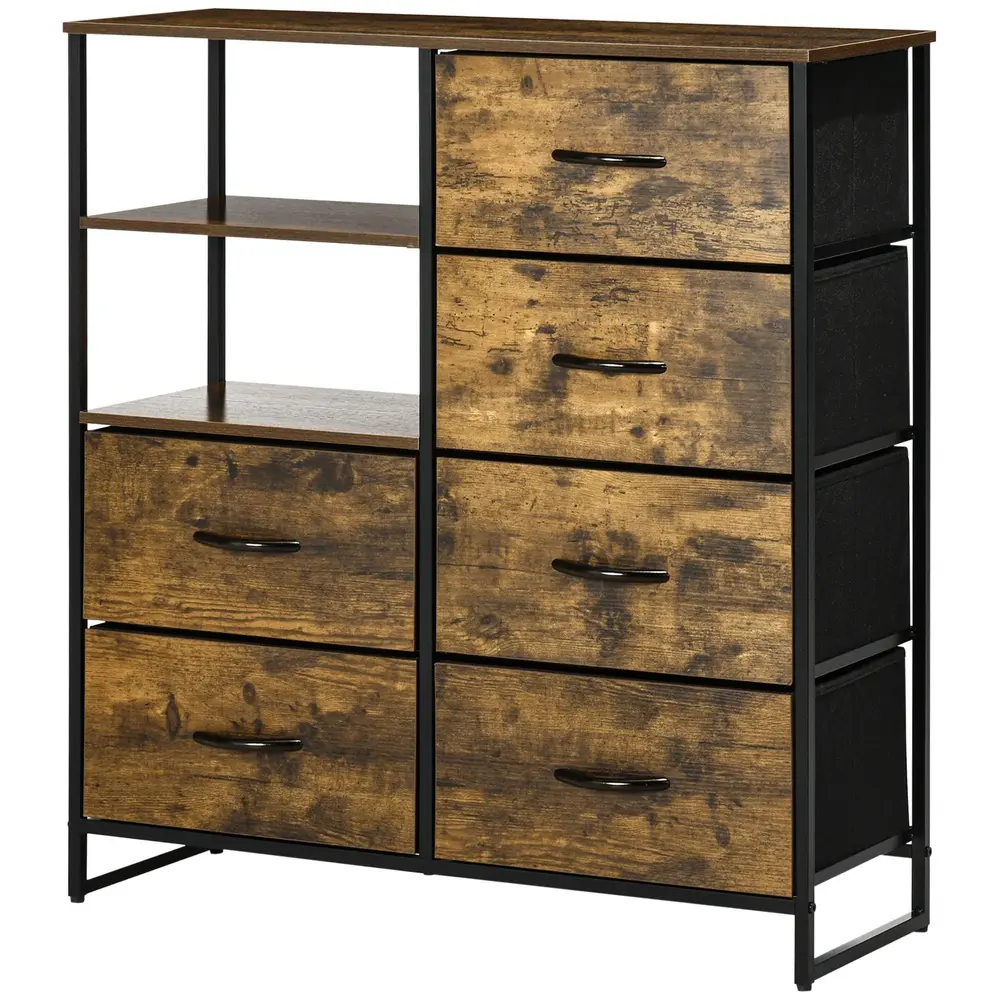 Byrå med Öppna Hyllor Fötter MDF 84 x 30 x 92 Cm