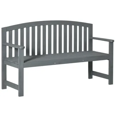 Trädgårdsbänk för 2 Personer med Ryggstöd 143 x 51 x 85 cm