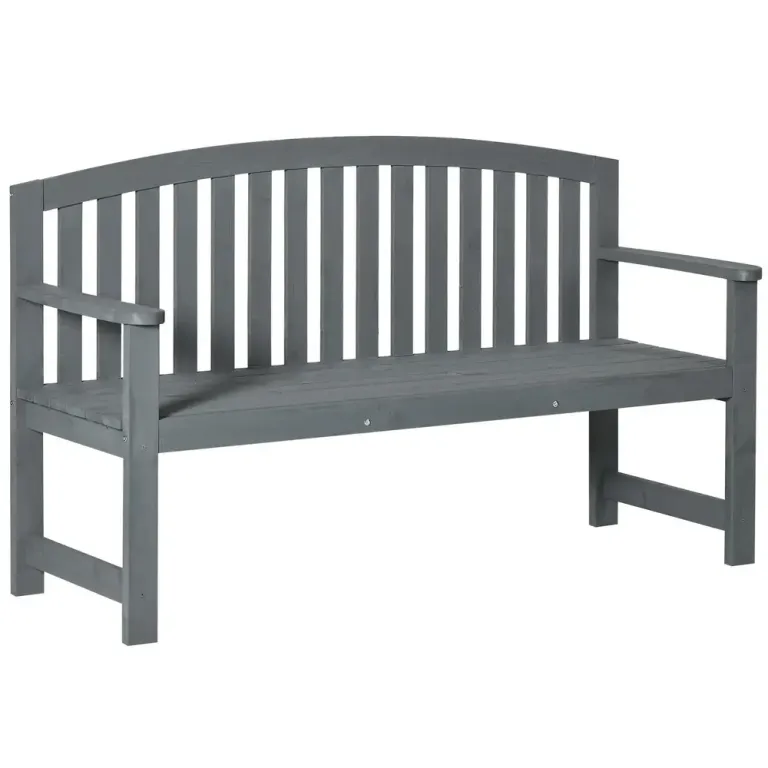 Trädgårdsbänk för 2 Personer med Ryggstöd 143 x 51 x 85 cm