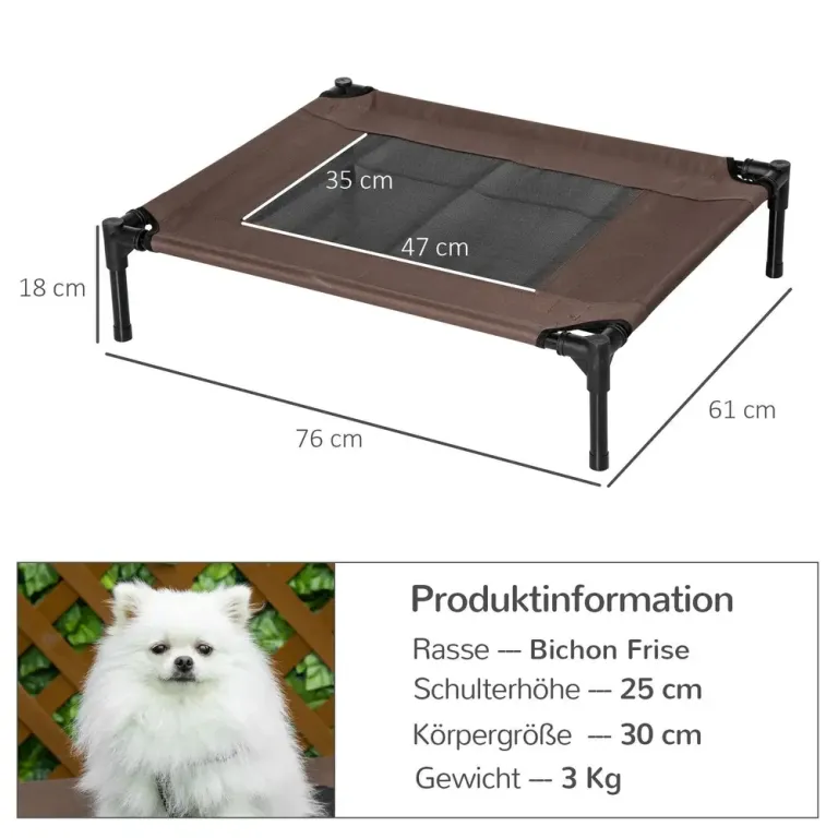 Hundbädd Utomhusbädd för Hund 76 x 61 x 18 cm