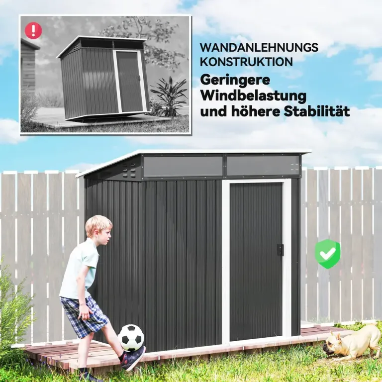 Redskapsbod med Fönster Ventilationshål och Skjutdörr