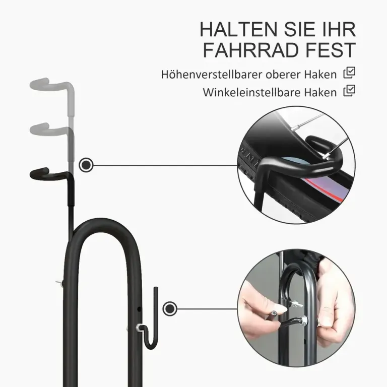 Cykelställ Cykelstativ Metall av Stål Vertikalt Horisontellt