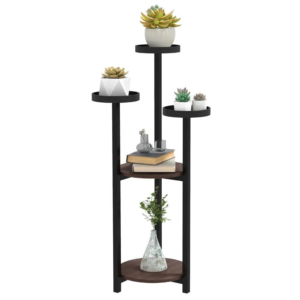 Växtställ Blomhylla Brun av Trä 5 Plan 28 x 28 x 87 Cm