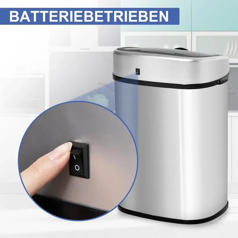 Sopkärl 48 l Kökssoptunna med IR-Sensor Automatisk Rostfritt Stål