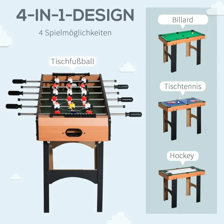 Multispelbord Flerfärgad av MDF Bordsfotboll Airhockey Bordtennis