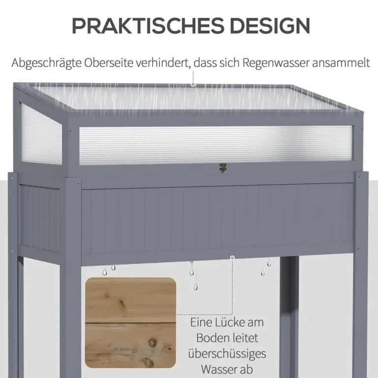 Upphöjd Odlingskrage Planteringslåda med Spaljé Trä 1 122 cm