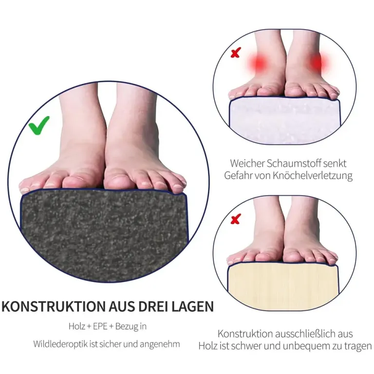 Hopfällbar Gymnastikbom för Balansträning 2,1 m, Blå