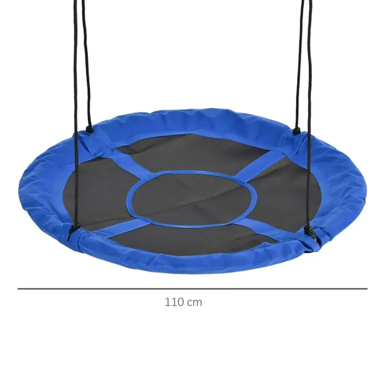 Bogunga Utomhusgunga Blå av Stål och Tyg för Barn 110 cm Justerbara