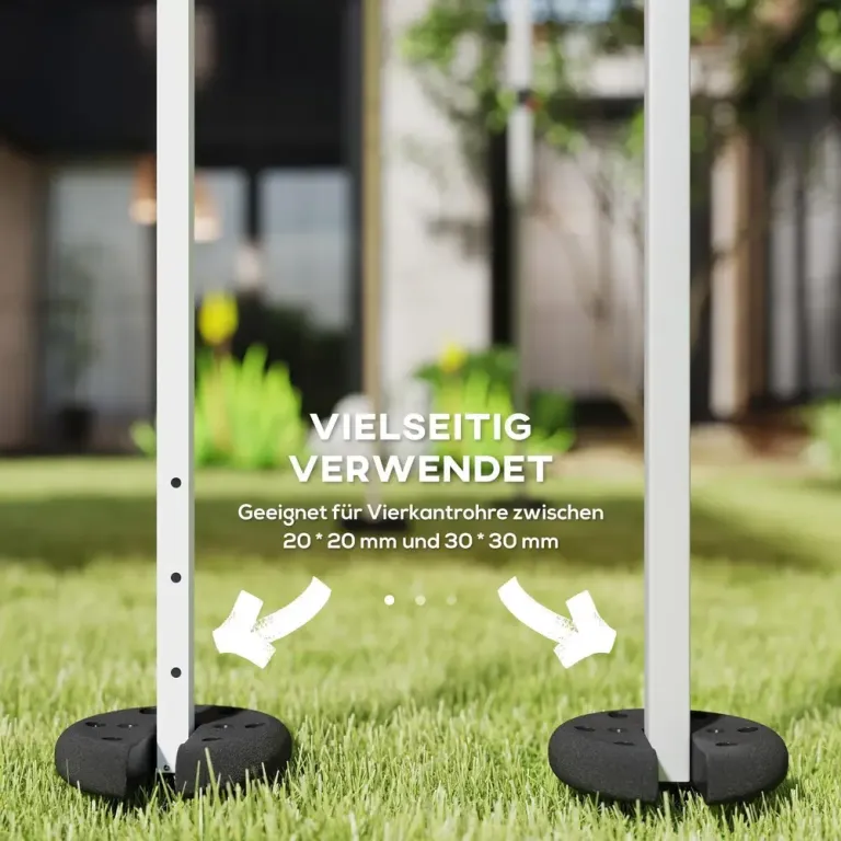 Paviljongvikter Tältvikter 4-Pack Svart Betong och Plast