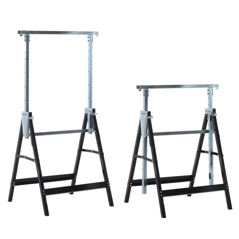Hopfällbar Arbetsbock 2-Pack –130 cm, Blå Ställningsbock