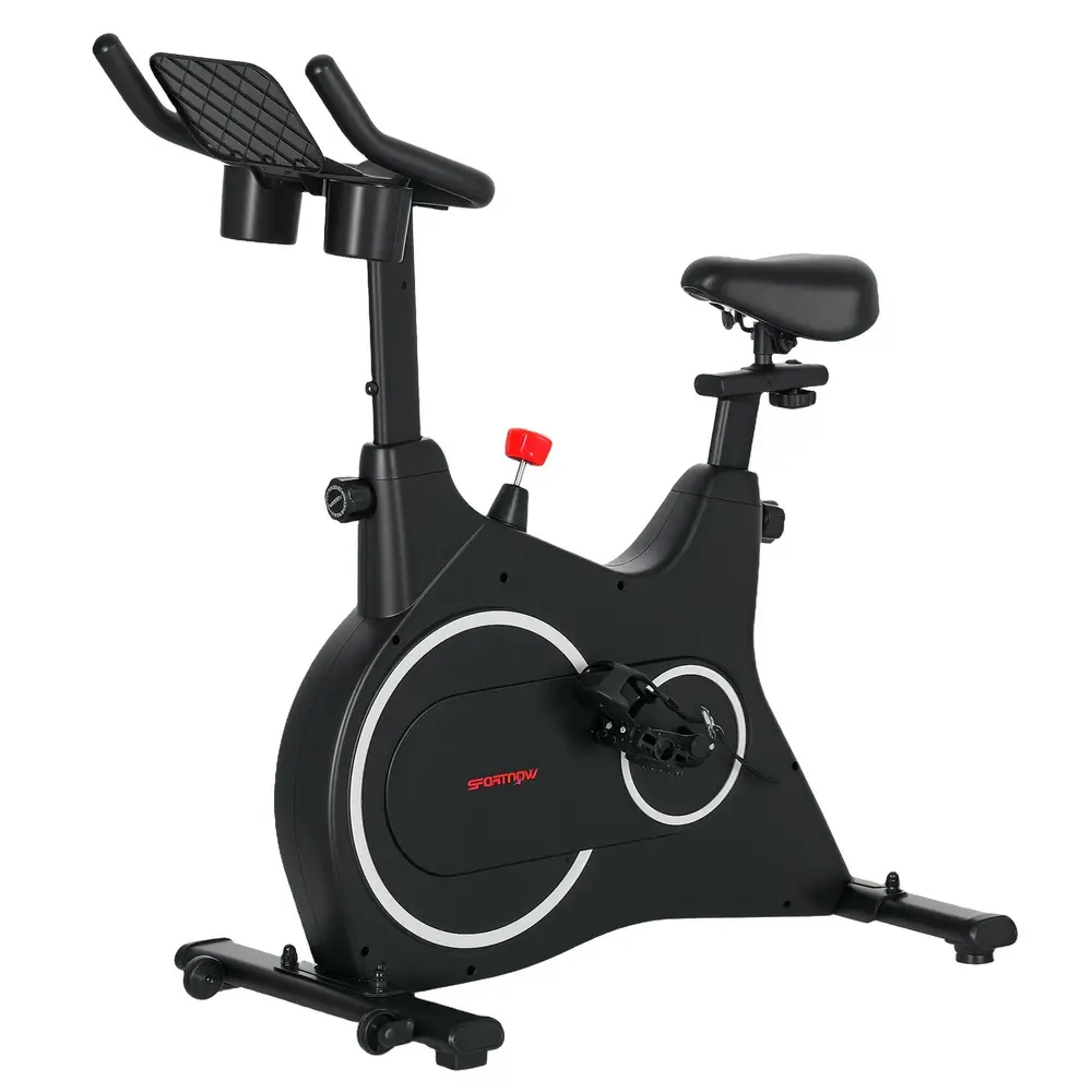 Motionscykel Träningscykel Liggande Ergometer Svart av Stål