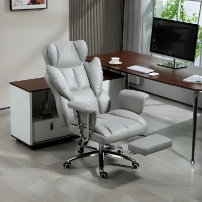 Kontorsstol Ergonomisk Snurrstol med Fotstöd