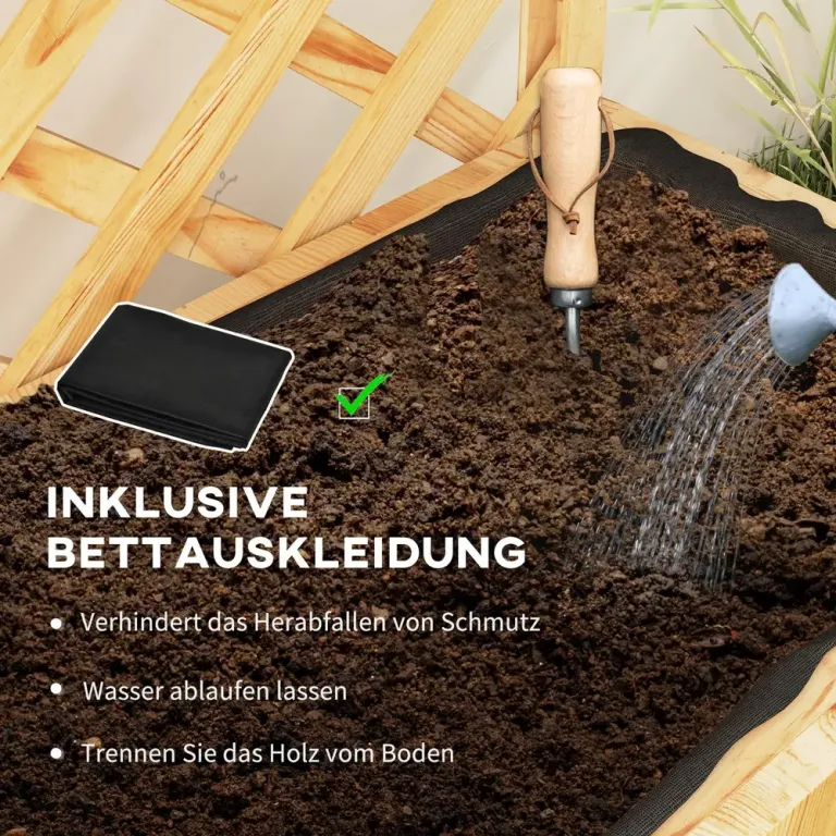 Odlingskrage med Rankgitter 2 Hyllplan 76 x 33 x 177 cm