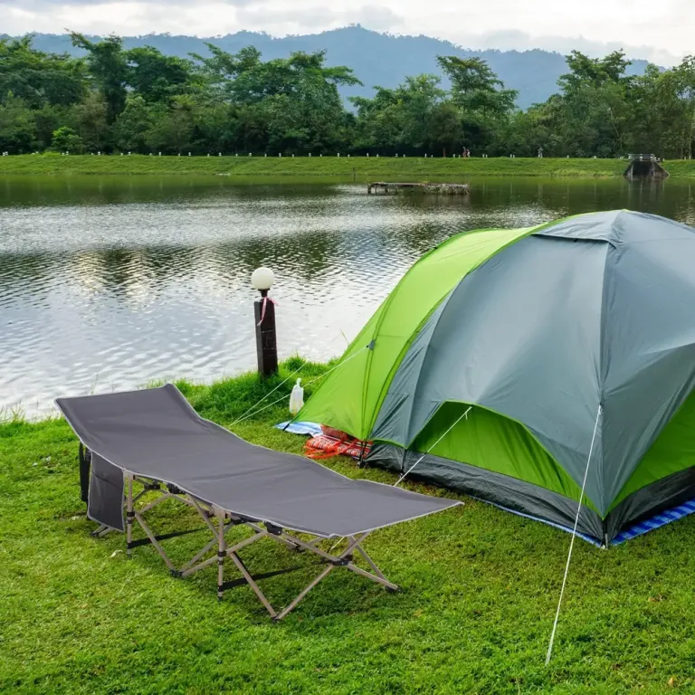 Campingsäng Tältsäng Hopfällbar Tygpåse