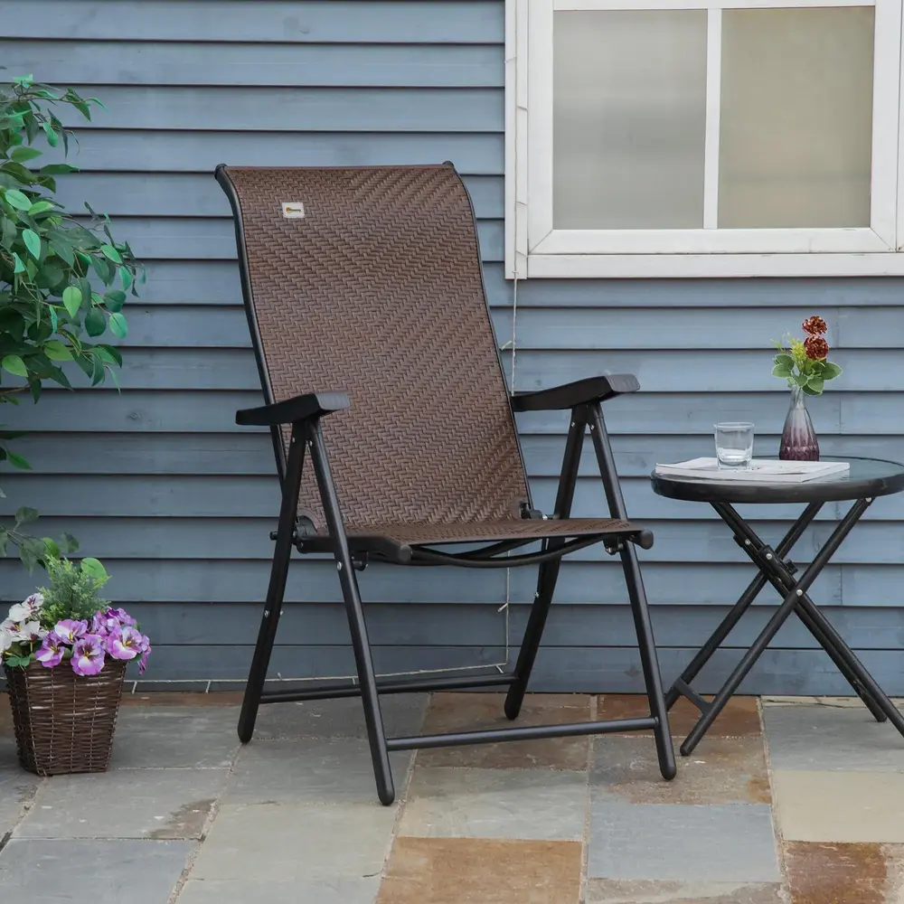 Hopfällbar Stol i Konstrotting 58 x 71 x 111 Cm