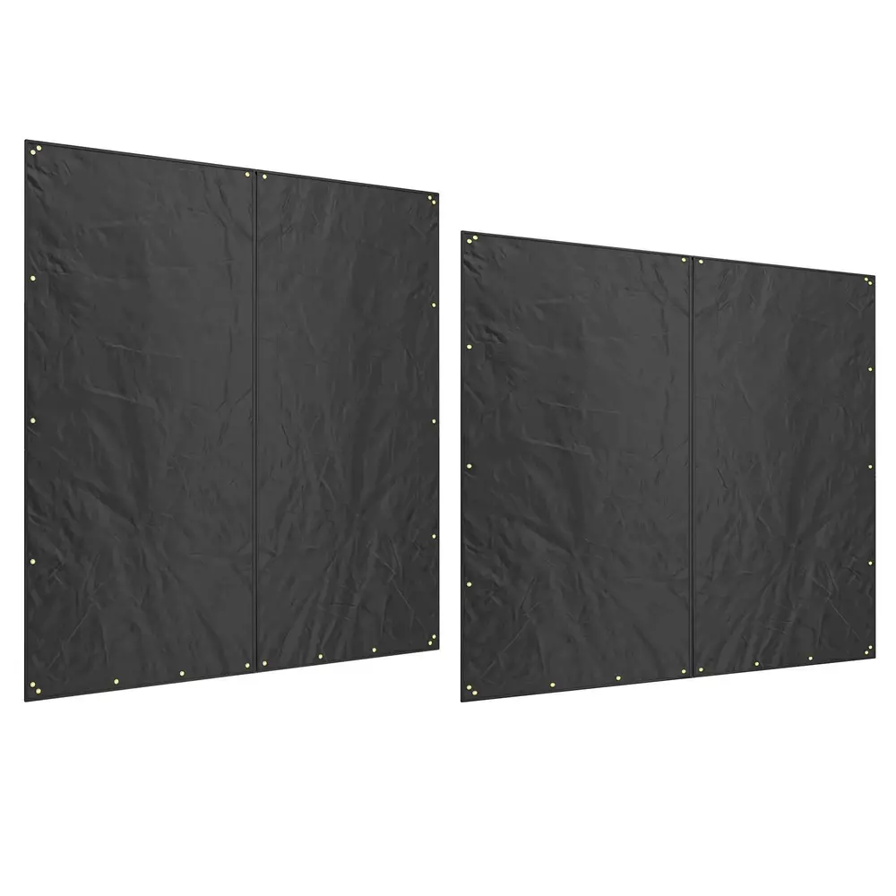 Vedställ Vedhylla Svart av Metall Set Om 2 176 x 163-175 Cm