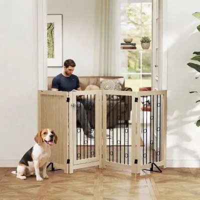 Hundgrind med Dörr Mörkbrun MDF och Stål för Trappa
