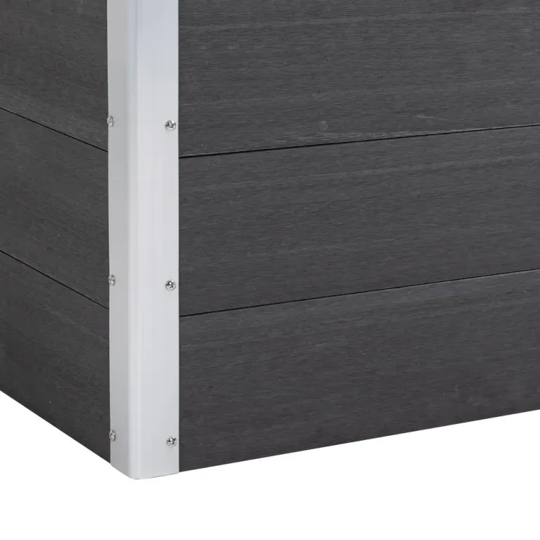 Upphöjd Bädd Växtlåda Wpc och Aluminium 100 x 50 x 50 cm