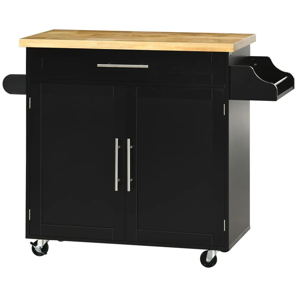 Köksvagn Serveringsvagn Vit av Trä Vagn 109 x 40 x 89 Cm